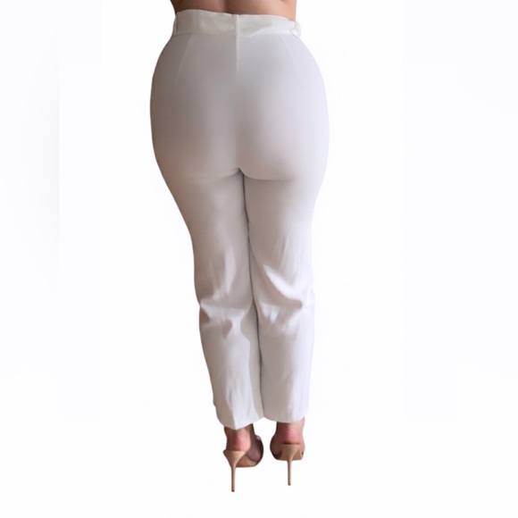 White High Waisted Slim Pants🪽 - Picture 4 of 4